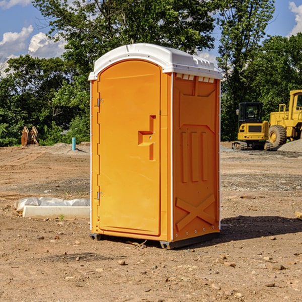 how often are the porta potties cleaned and serviced during a rental period in Fell